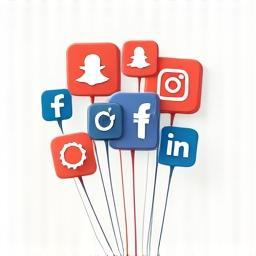 Icons representing social media platforms